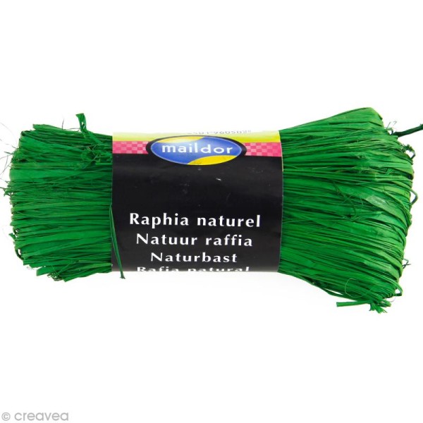 Raphia naturel Vert sapin 50 g - Photo n°1