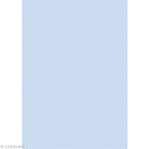 Papier Paper Touch - Evénement - Pois bleus A4 x 12 - Photo n°2