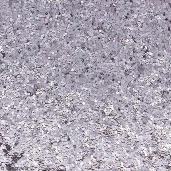 Coupon de tissu pailleté - 50 x 69 cm - Caviar Carbone - Photo n°1