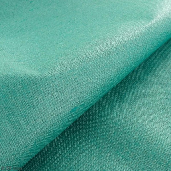 Tissu Lin enduit - Bleu turquoise - Par 10 cm (sur mesure) - Photo n°3
