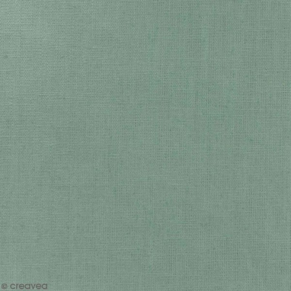Tissu Lin enduit - Vert de gris - Par 10 cm (sur mesure) - Photo n°1
