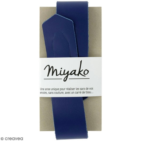 Anse sans couture Miyako - Bleu - 50 x 4 cm - Photo n°1