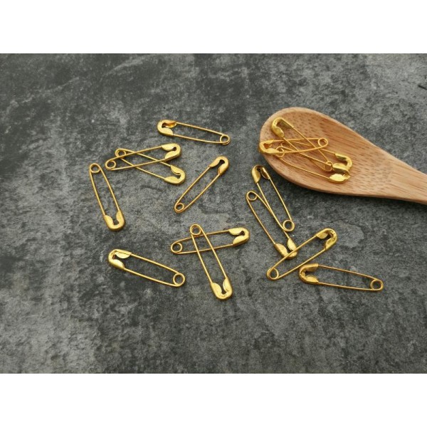 Epingles à nourrice métal doré, Epingle couture, 20 mm, 50 pcs - Photo n°2