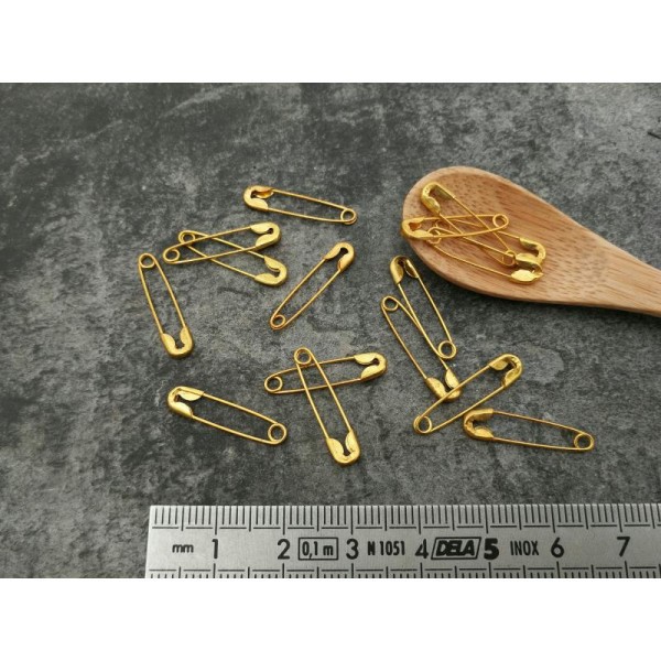 Epingles à nourrice métal doré, Epingle couture, 20 mm, 50 pcs - Photo n°3