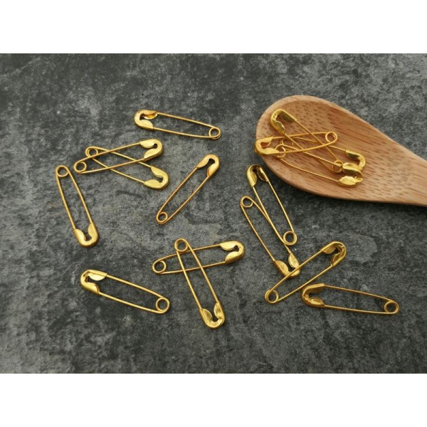 Epingles à nourrice métal doré, Epingle couture, 20 mm, 50 pcs - Photo n°1