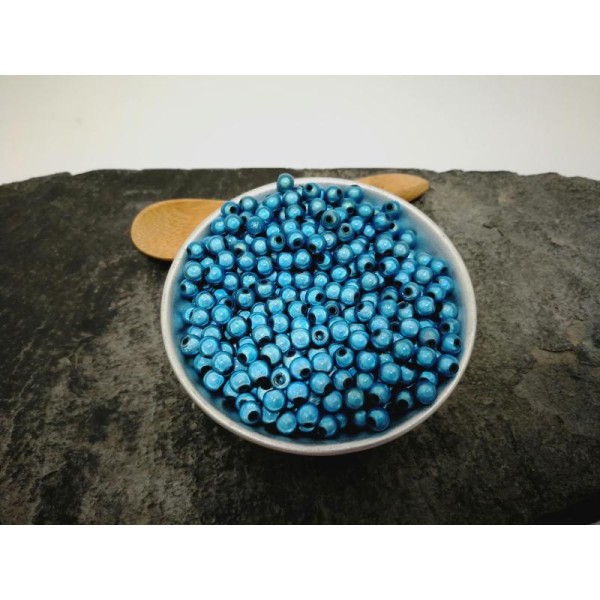 5 mm, Perles magiques bleu, Perles rondes, Perles acrylique, 50 pcs - Photo n°3