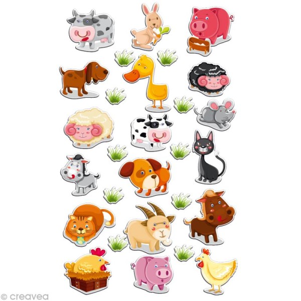 Stickers enfant Animaux de la ferme - Art Déco Stickers