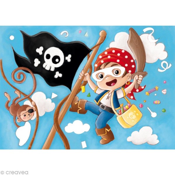 Cartes invitation anniversaires Pirates - Kit complet - Photo n°5