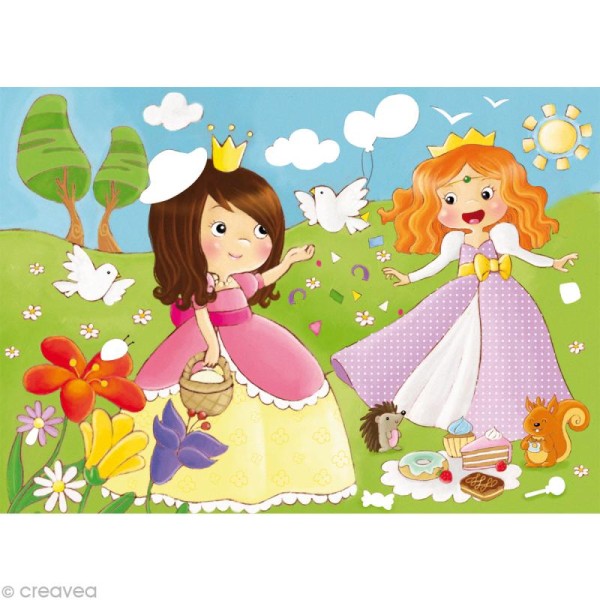 Cartes invitation anniversaires Princesses - Kit complet - Photo n°3