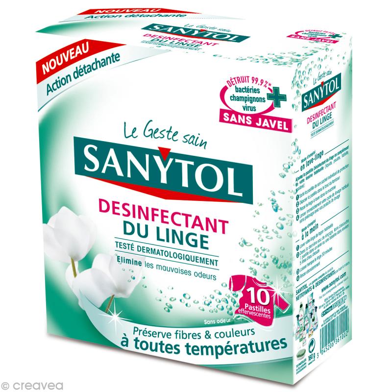 Sanytol désinfectant du linge, purifié et propre