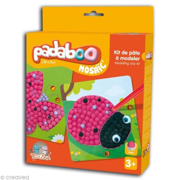 Kit de pâte à modeler Padaboo - Mozaic' Coccinelle & Papillon - Photo n°1