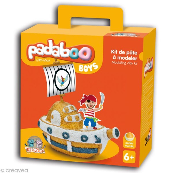 Kit de pâte à modeler Padaboo - Boys Bateau Pirate - Photo n°1