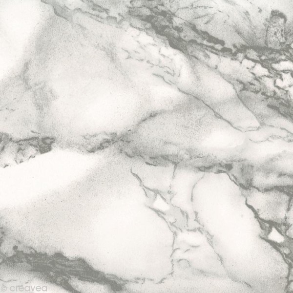 Adhésif décoratif pierre - Marbre blanc 45 cm x 3 m - Photo n°1