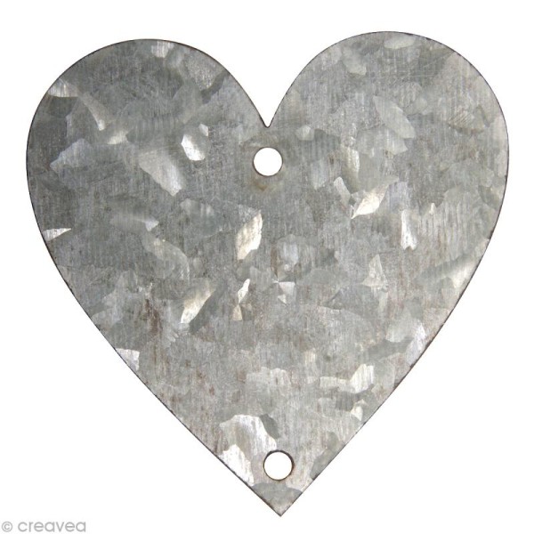 Coeur en métal 7 cm x 3 - Photo n°1