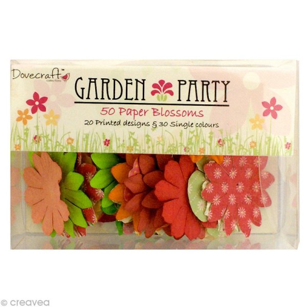 Fleurs en papier Garden party x 50 - Photo n°1
