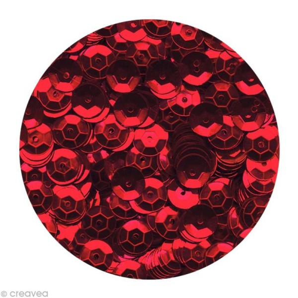 Sequins paillettes 6 mm Rouge - 4000 pcs - Photo n°1