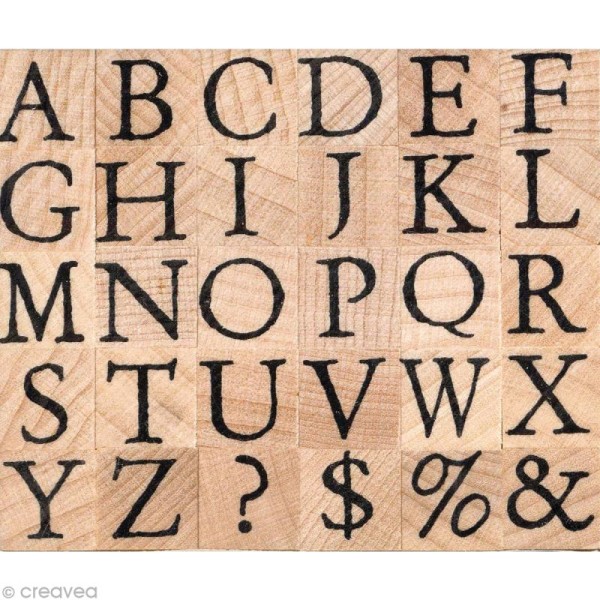 Tampon alphabet Artemio antique majuscule 1 cm - Photo n°1