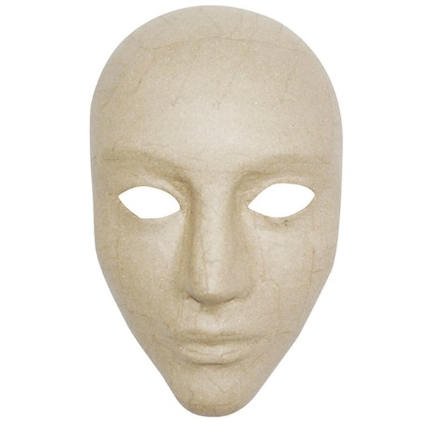Masque intégral en papier mâché - 17 x 24 cm - Photo n°1