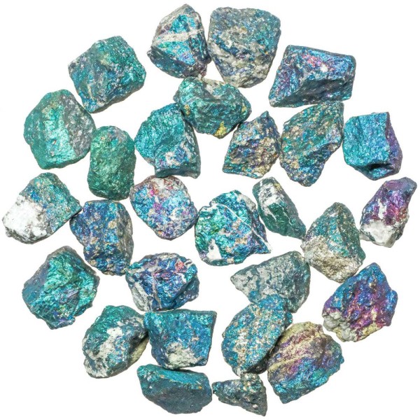 Pierres brutes chalcopyrite bleue - 3 à 4 cm - Lot de 3. - Photo n°2