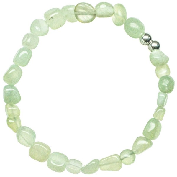 Bracelet en jade vert - Perles roulées 5 à 8 mm. - Photo n°1