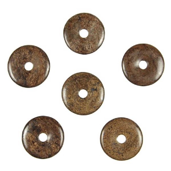 Donut Pi Chinois en bronzite pour pendentif - Diamètre 3 cm. - Photo n°3