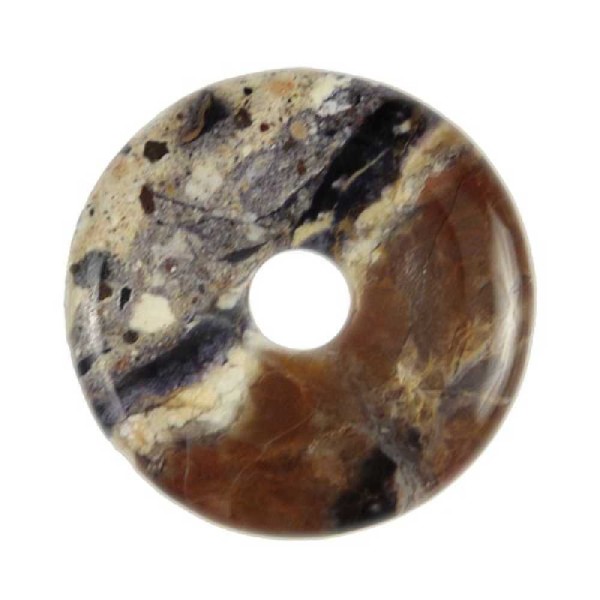 Donut Pi Chinois en tiffany stone pour pendentif - Diamètre 3 cm. - Photo n°2