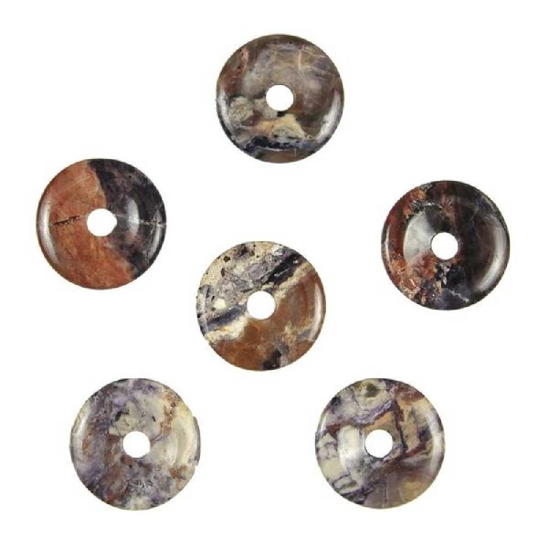 Donut Pi Chinois en tiffany stone pour pendentif - Diamètre 3 cm. - Photo n°3