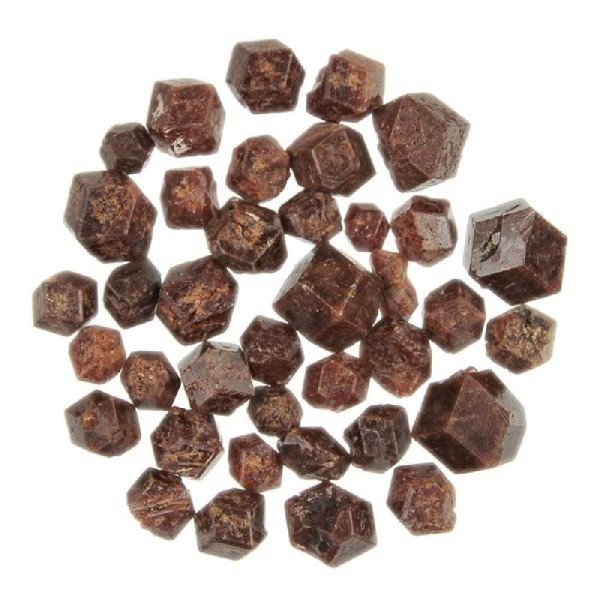 Pierres brutes cristaux de grenat hessonite - 1.5 à 2 cm - Lot de 2. - Photo n°1