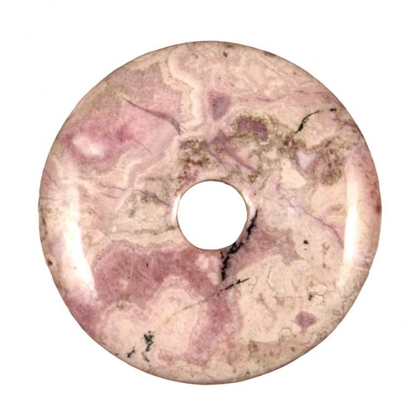Donut Pi Chinois en rhodocrosite pour pendentif. - Photo n°1