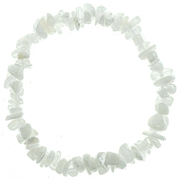 Bracelet en pierre de lune blanche - perles baroques. - Photo n°2