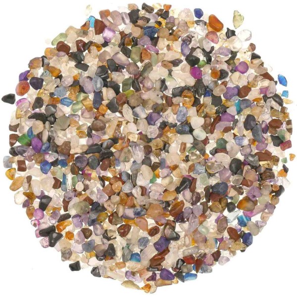 Lot de mini pierres roulées - Mélange Brésil - 3 à 8 mm - 800 g. - Photo n°2