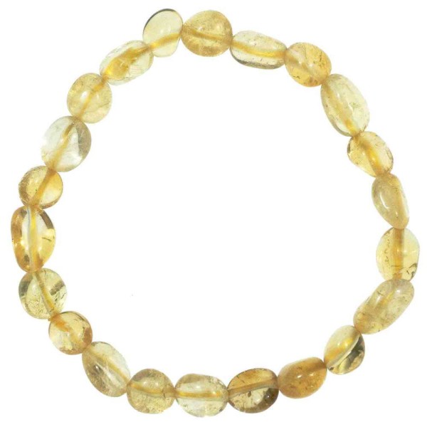 Bracelet en citrine - Perles pierres roulées. - Photo n°2