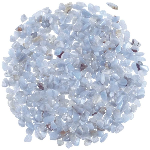 Mini pierres roulées calcédoine bleue - 8 à 15 mm - 100 grammes. - Photo n°1