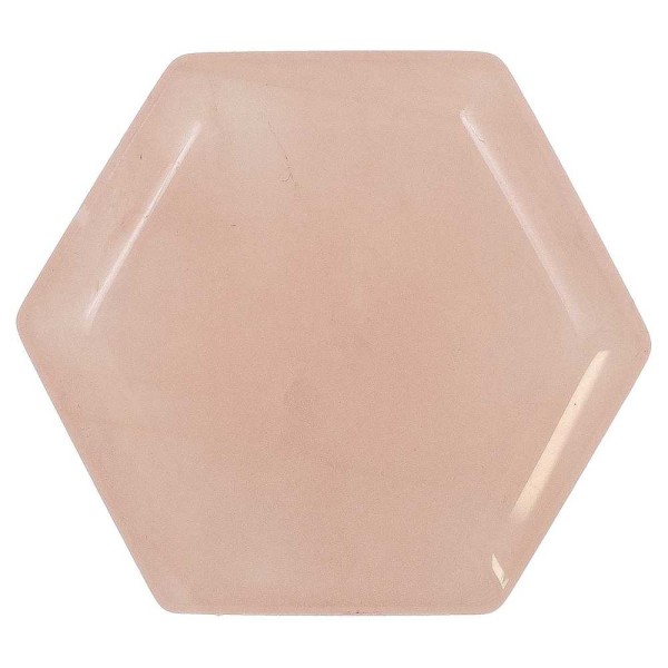 Hexagone poli en quartz rose - 4 cm. - Photo n°2