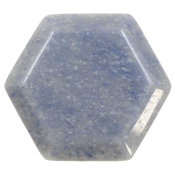Hexagone poli en quartz bleu - 4 cm. - Photo n°2