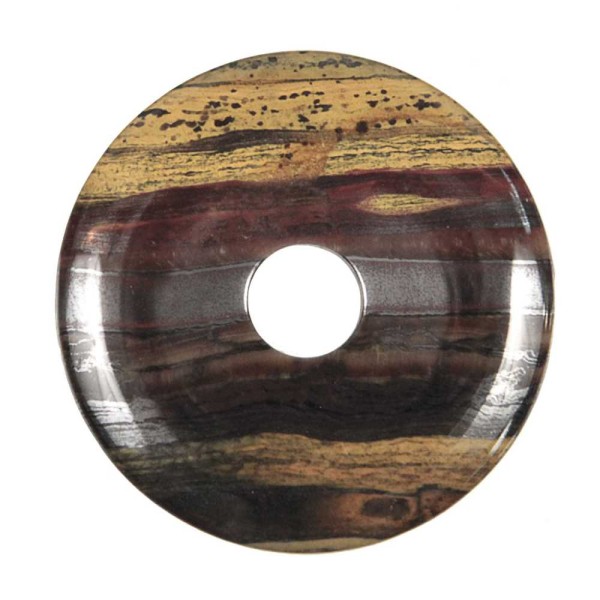 Donut Pi Chinois en oeil de fer pour pendentif - Diamètre 2 cm. - Photo n°1