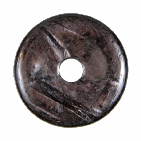 Donut Pi Chinois en hypersthène pour pendentif - Diamètre 3 cm. - Photo n°2
