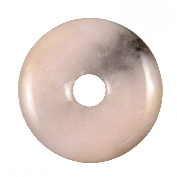 Donut Pi Chinois en opale rose des Andes pour pendentif - Diamètre 3 à 3.5 cm. - Photo n°2