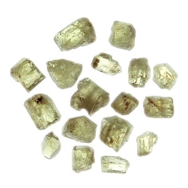 Pierres brutes cristaux d'apatite verte - 1 à 1.5 cm - Lot de 2. - Photo n°2