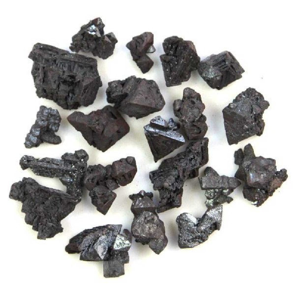 Pierres brutes pseudomorphoses de magnétite en hématite - 2.5 à 3.5 cm - Lot de 3. - Photo n°2