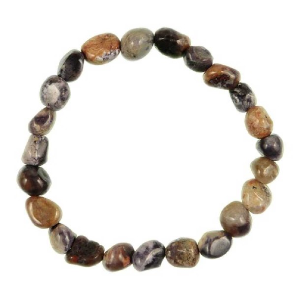 Bracelet en tiffany stone - Perles pierres roulées. - Photo n°1