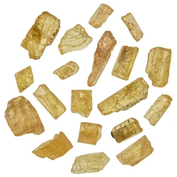 Pierres brutes cristaux de topaze impériale - 1 à 1.5 cm - Lot de 2. - Photo n°2
