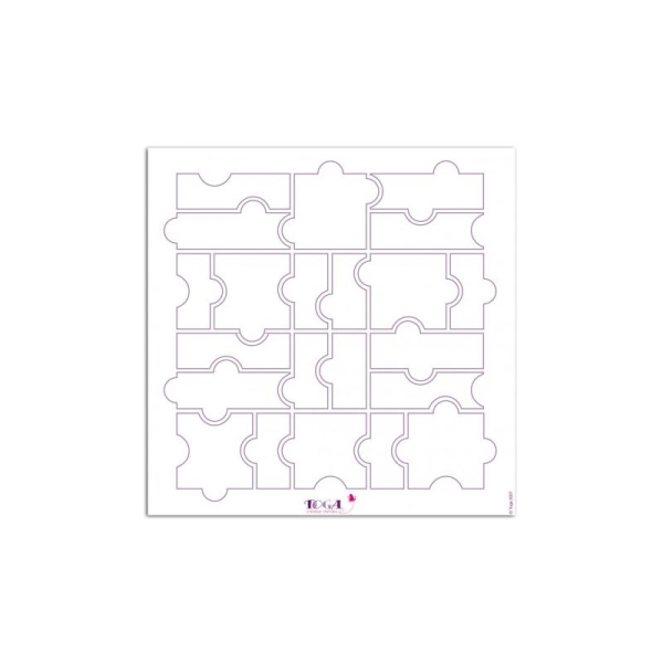 Pochoir scrapbooking de mises en page Puzzle 30x30 cm - Toga - Photo n°2