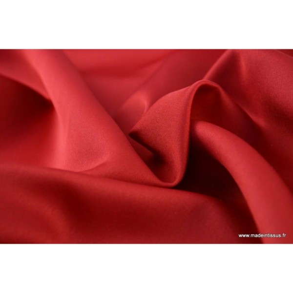Satin microfibre fluide rouge hermès - Photo n°1