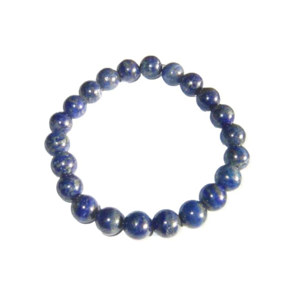 Bracelet Lapis-lazuli 18cm - Pierres boules 8mm - Sans fermoir - Photo n°1