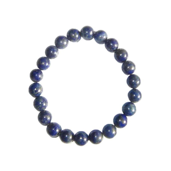 Bracelet Lapis-lazuli 20cm - Pierres boules 8mm - Sans fermoir - Photo n°2