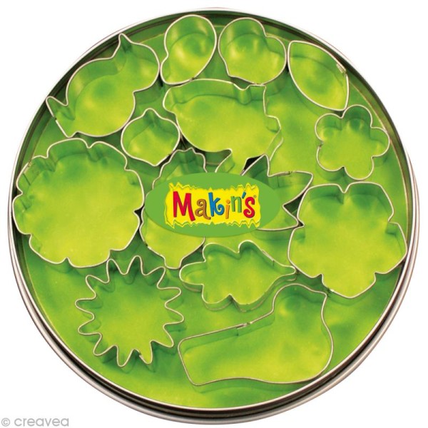 Emporte-pièces Makin's Clay set Fleur et oiseau - 15 pcs - Photo n°1