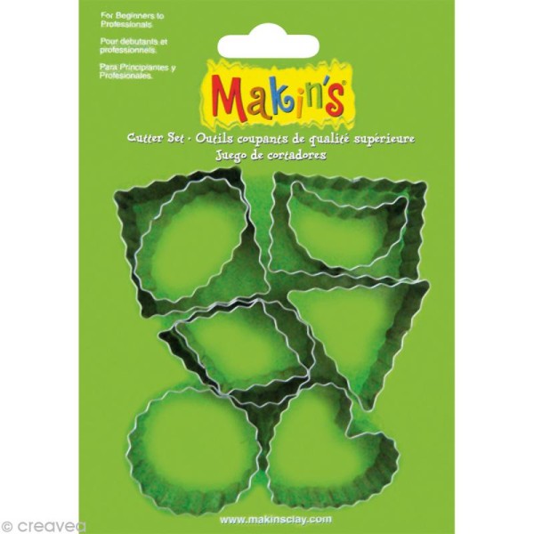 Emporte-pièces Makin's Clay set Formes gondolées - 9 pcs - Photo n°1