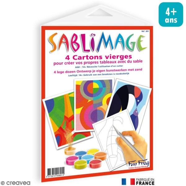 Cartons vierges Sablimage - 4 planches - Photo n°1