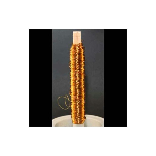 Bobine de fil de cuivre orange-Bobine de 100 g 0.5 mm diamètre - Photo n°1